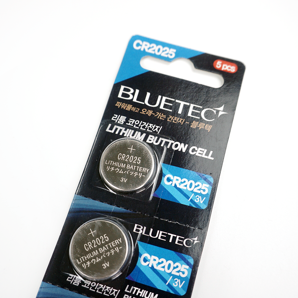 [BLUETEC 블루텍] CR2025 리튬 코인 건전지 5pcs