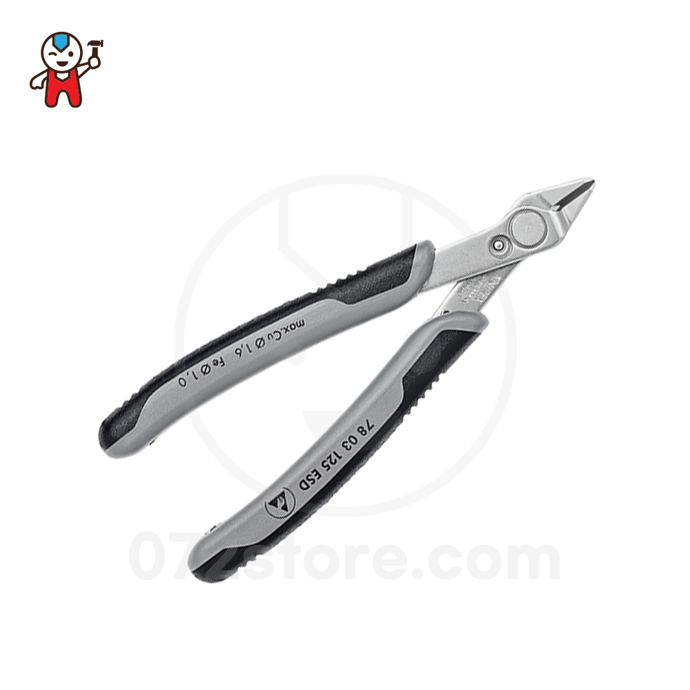 [KNIPEX 크니펙스] 78 03 125 ESD SB(5인치)일반형 ESD정밀전자니퍼